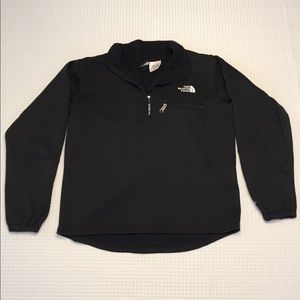 The North Face 3/4 Zipper Pullover Black Sweater